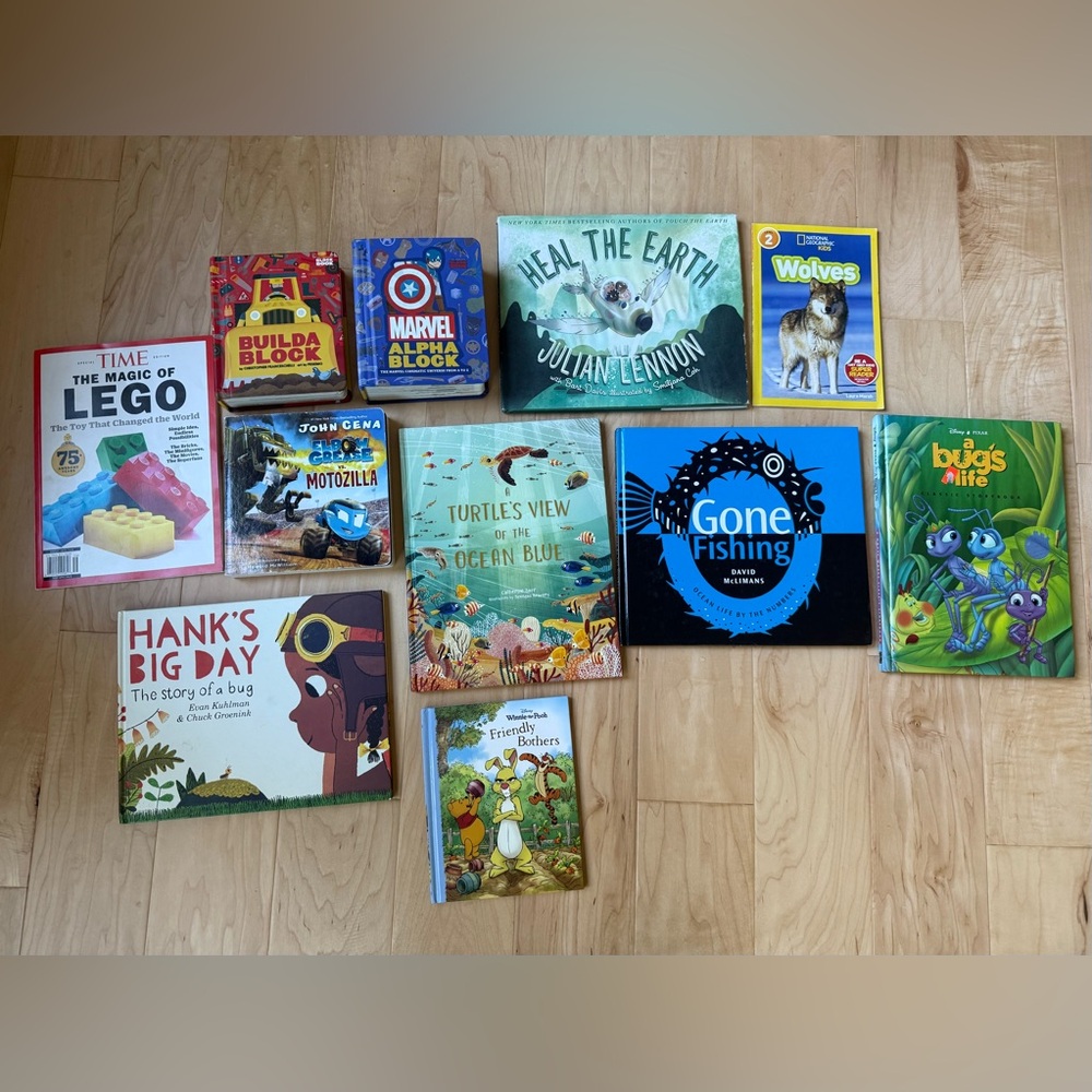 Kids Book Bundle (11) – Disney, Marvel, LEGO, Nature & Picture Books